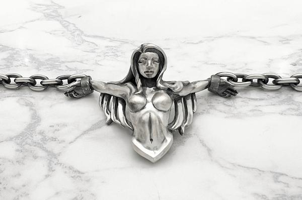 Mad Graffiti マッドグラフィティ クルシフィクシャン2nd L ブレスレットシルバーアクセサリー シルバー925 チェーン シルバーブレスレット ゴシック 爆買の画像