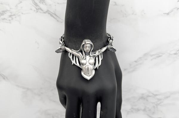 Mad Graffiti マッドグラフィティ クルシフィクシャン2nd L ブレスレットシルバーアクセサリー シルバー925 チェーン シルバーブレスレット ゴシック 爆買の画像