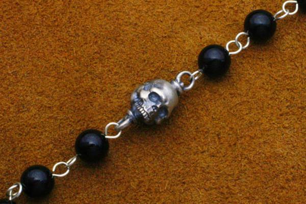 Mad Graffiti マッドグラフィティ ホーティネスロザリオ L オニキス ネックレス シルバーアクセサリー シルバー925 ペンダントヘッド チャーム ハード 爆買の画像