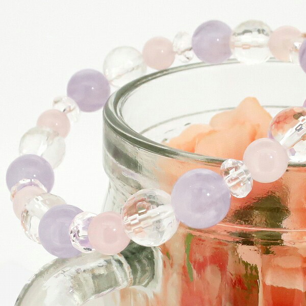 8mm 17cm 恋愛運 魅力アップ クリアラベンダー ラベンダーアメジスト