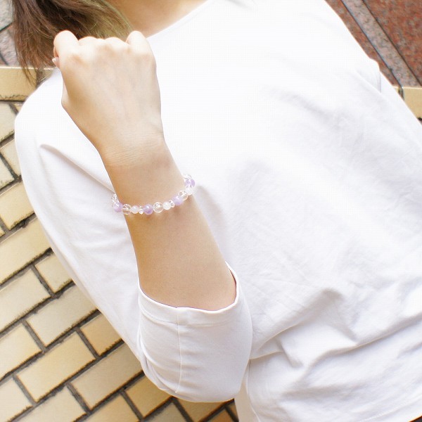 8mm 17cm 恋愛運 魅力アップ クリアラベンダー ラベンダーアメジスト