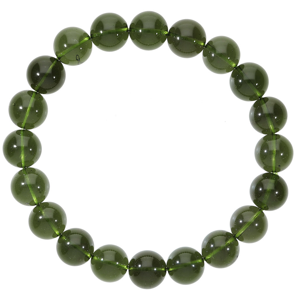 モルダバイト 高品質 ブレスレット 10mm 18cm メンズ M レディース L