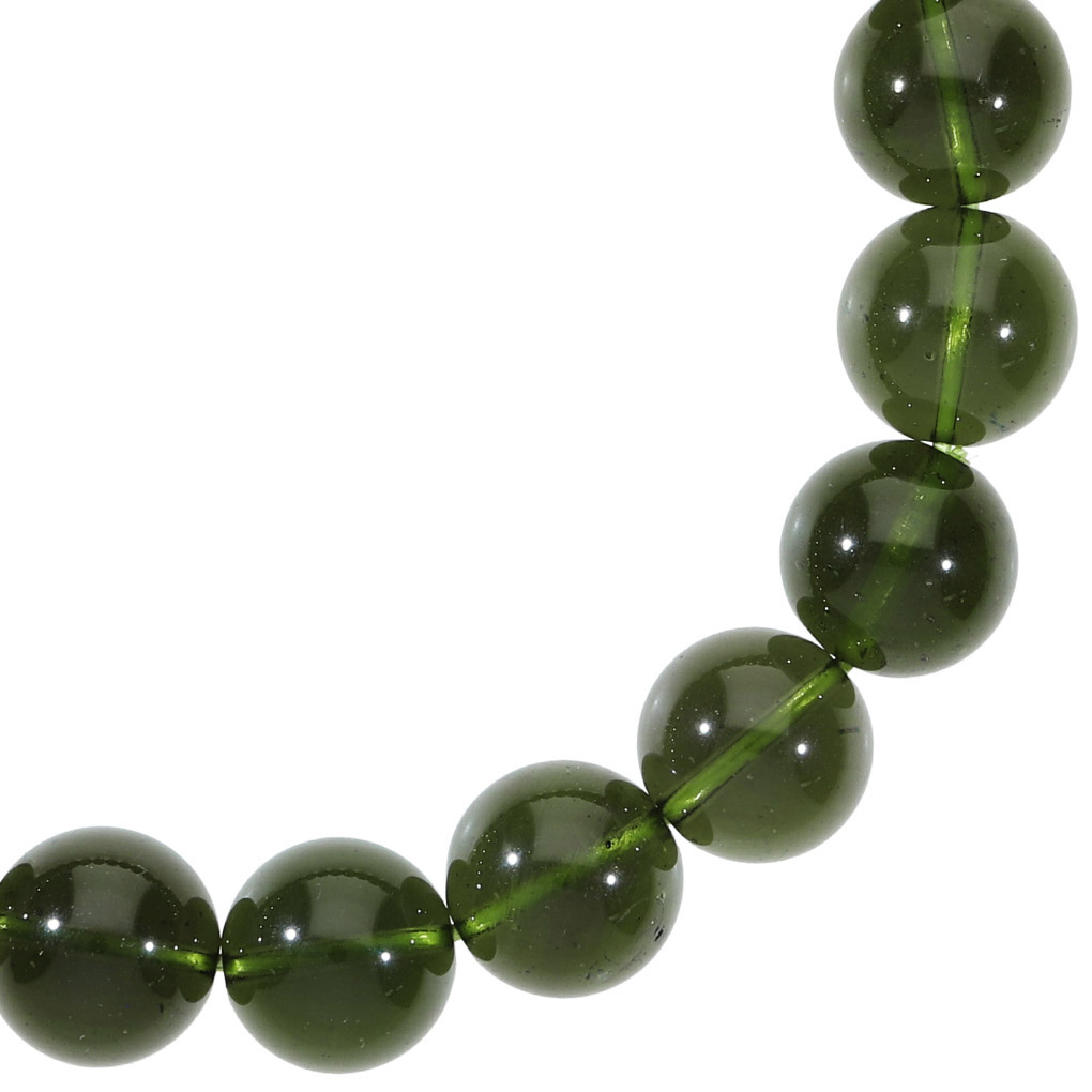 モルダバイト 高品質 ブレスレット 10mm 18cm メンズ M レディース L