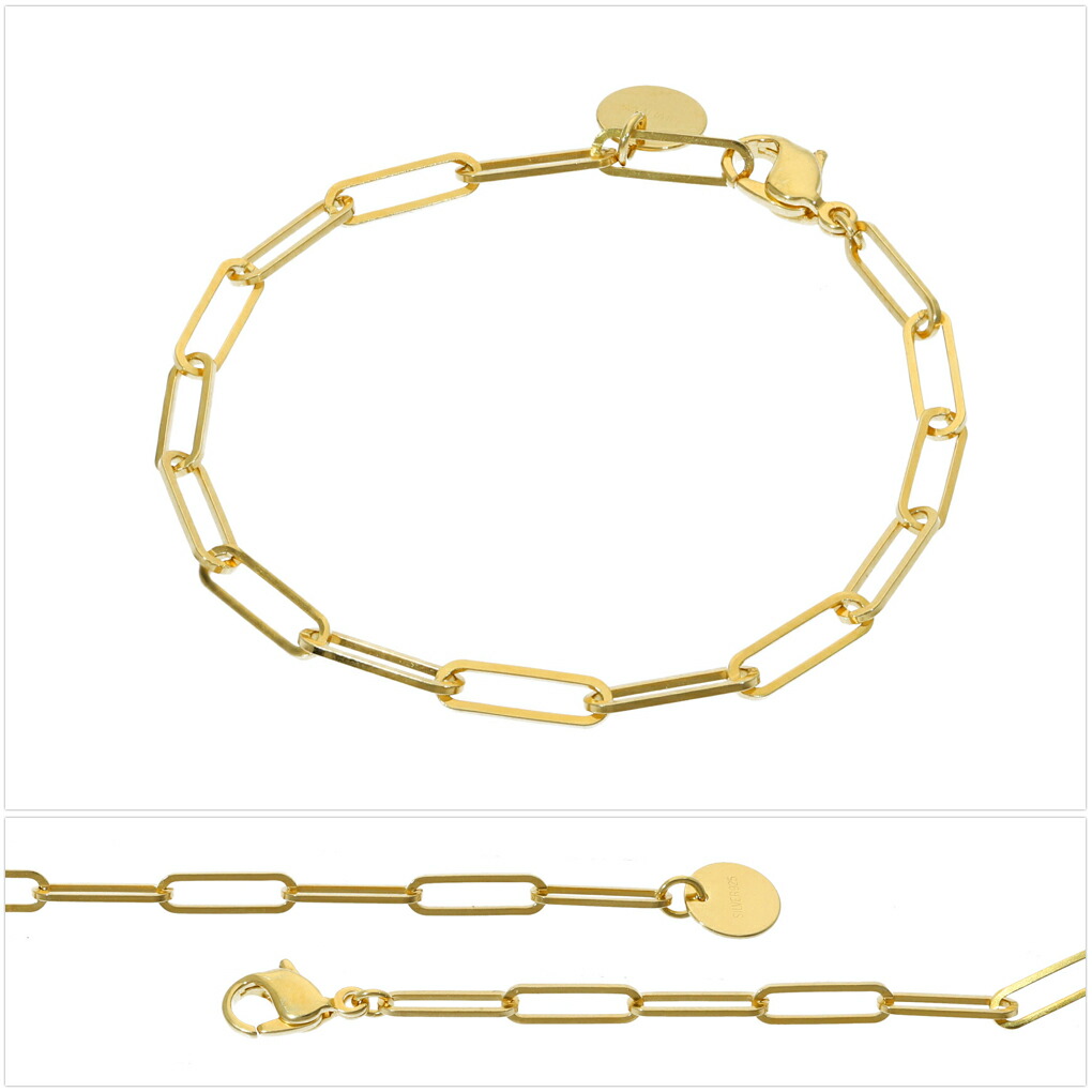 MONPOTE 選べる2カラー クリップチェーン ブレスレット シルバー 925 ゴールド チェーンブレスレット シンプル さりげない 大人 きれい 上品 |  | 06
