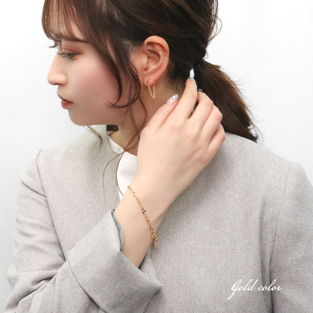 MONPOTE 選べる3種類 エクレア＆フィガロ チェーンブレスレット ブレスレット 925 シルバー ゴールド ツートンカラー バイカラー シンプル さりげない |  | 05