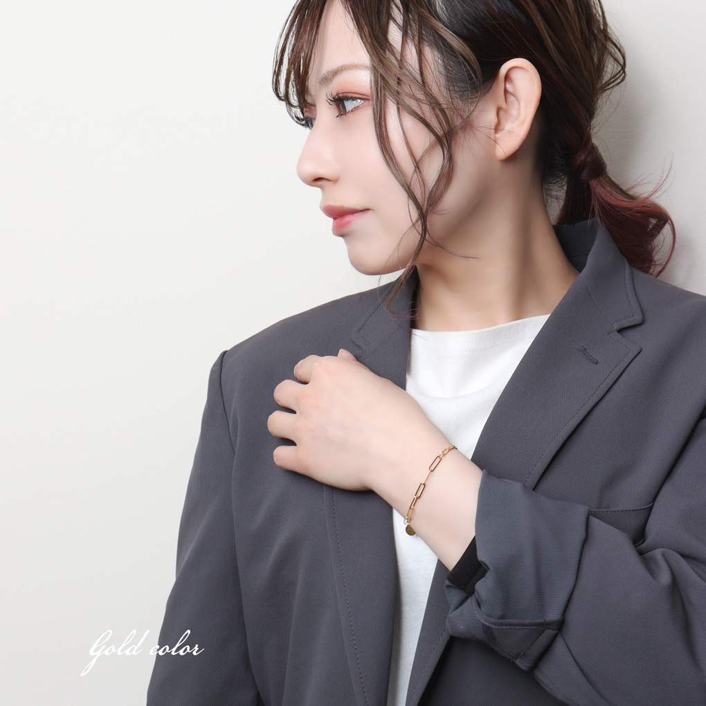 MONPOTE 選べる3種類 フィガロ＆クリップ チェーンブレスレット ブレスレット 925 シルバー ゴールド ツートンカラー バイカラー シンプル さりげない |  | 05