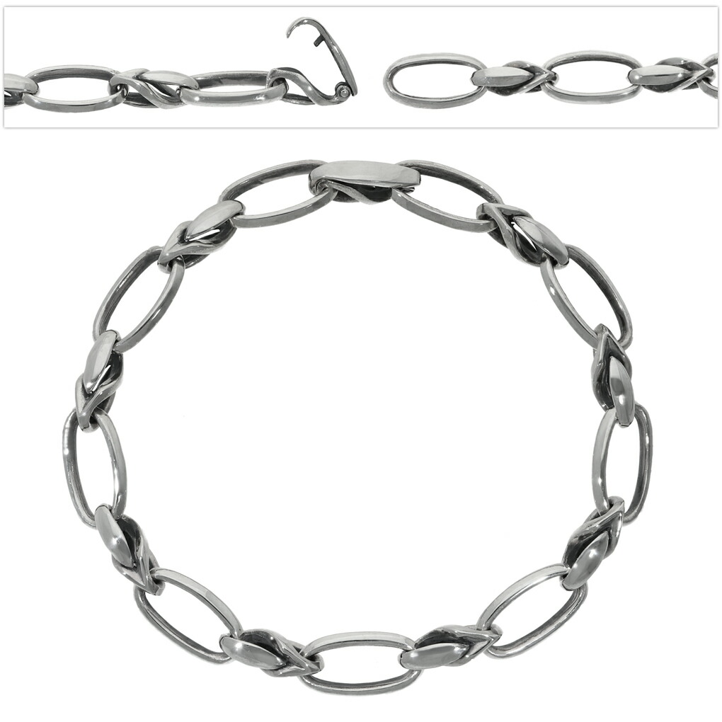 シルバー チェーンデザイン ブレスレット MagischeVissen（マジェスフィッセン） デザインチェーン ブレスレット