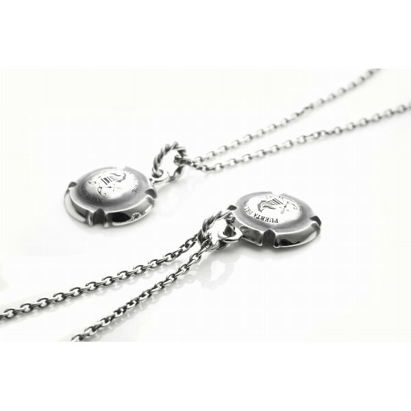 PUERTA DEL SOL シャンパン コルク ストッパー ミュズレ Muselet ネックレス(チェーン付き) シルバー950 ユニセックス シルバーアクセサリー 銀 SV950 爆買の画像