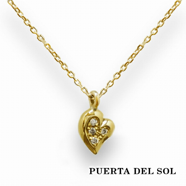 PUERTA DEL SOL トランプ イエローゴールド ハート ネックレス(チェーン付き) イエローゴールド K18 18金 ユニセックス ゴールドアクセサリー :PDS NE620YG:新宿銀の蔵 シルバーアクセサリー