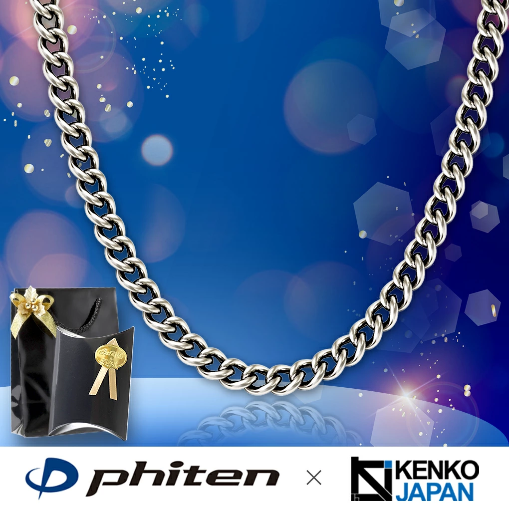 Phiten（ファイテン） 限定 チタンネックレス 喜平 メンズ チェーン