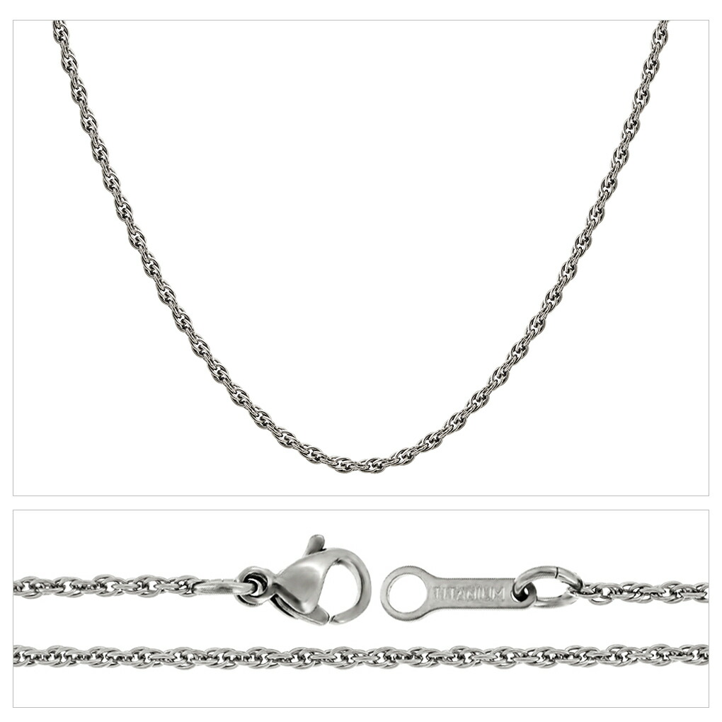 チタン ネックレス チェーン ダブル あずき 幅1.7mm 40cm〜70cm メンズ チタン ネックレス チェーン ダブル あずき 幅1.7mm 40cm〜70cm メンズ