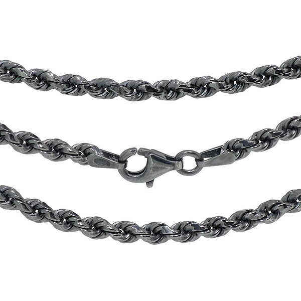 いぶし カットフレンチロープ シルバーチェーン 幅約2.6mm 80cm ネックレス チェーン シルバー 925 のみ ネックレスチェーン チェーンネックレス 鎖 爆買の画像