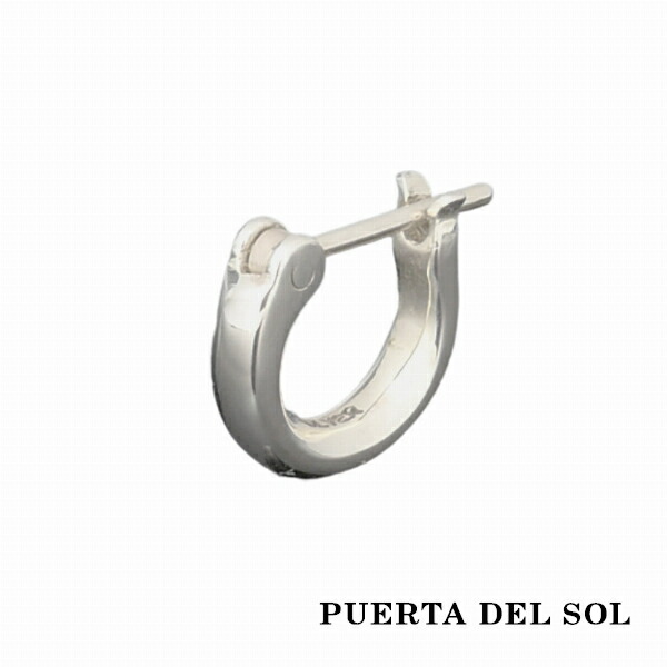 PUERTA DEL SOL Round Hoop スナップ フープ ピアス シルバー950 ユニセックス シルバーアクセサリー 銀 SV950 ブリタニアシルバー ピアス イヤリング｜ginnokura