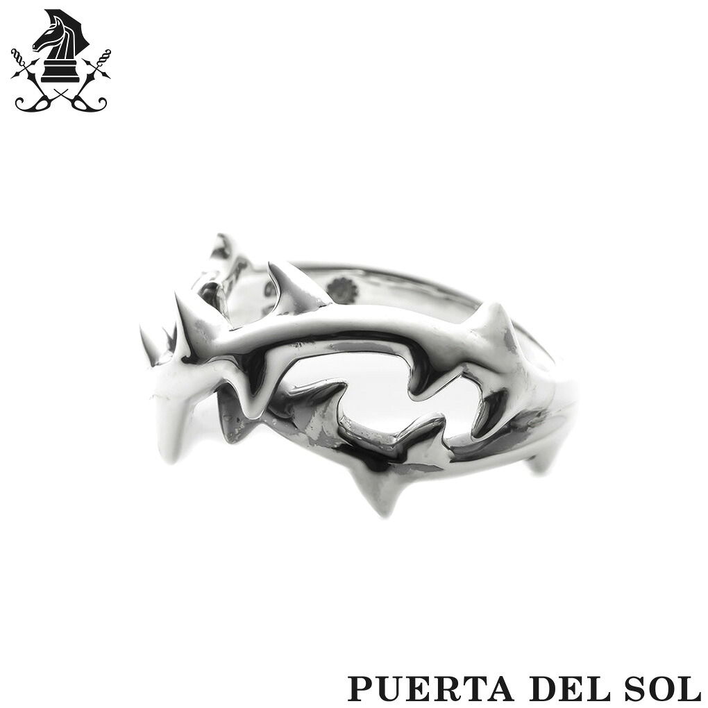 PUERTA DEL SOL 茨 イバラ シルバー リング 指輪 メンズ レディース ツタ 蔦 ツル 蔓 ソーン トゲ 棘 植物 シルバー950 ブランド シルバーリング