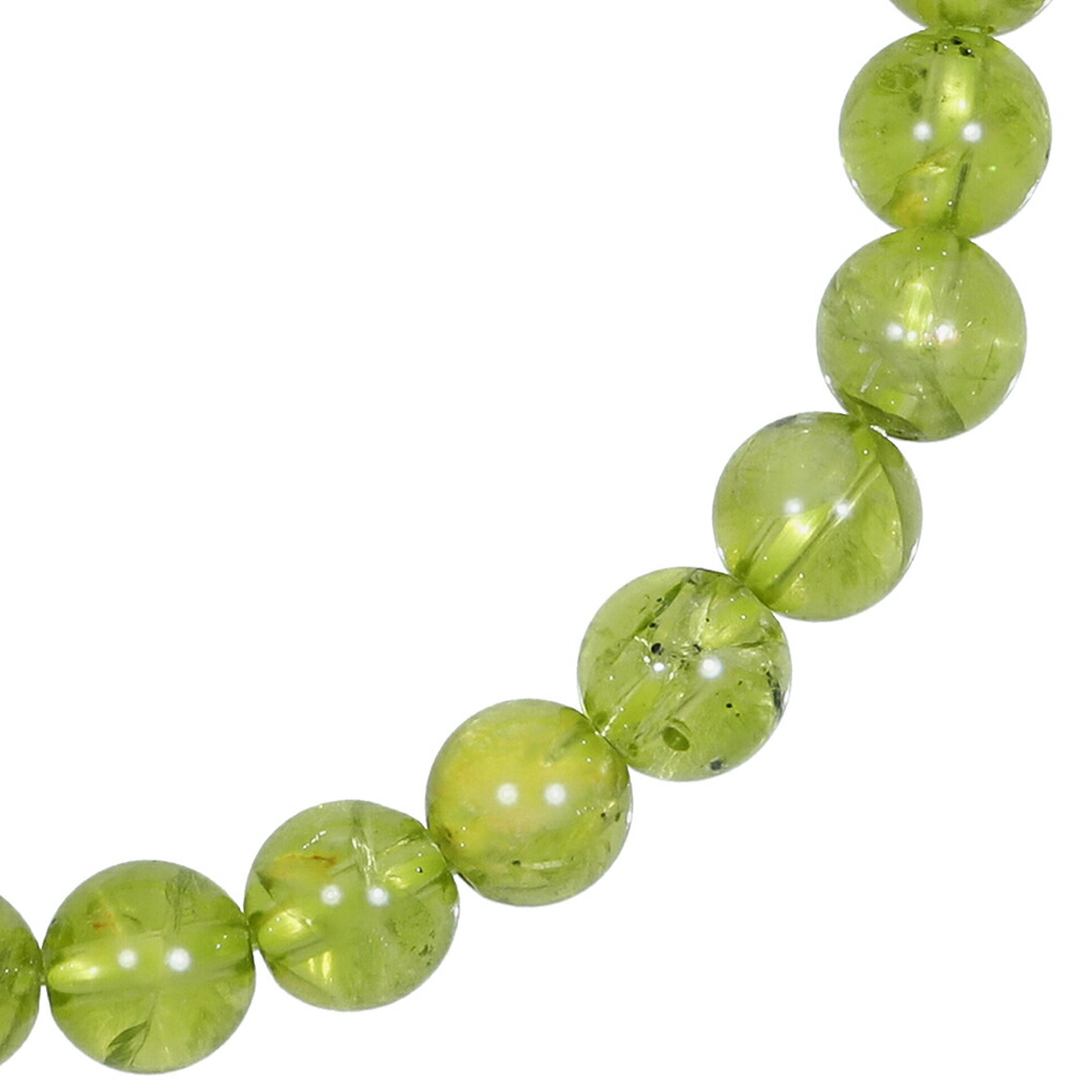 ペリドット ブレスレット 6.5mm 16.5~17.5cm S〜L サイズ 8月 誕生石