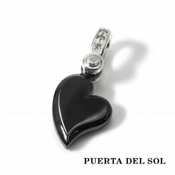 PUERTA DEL SOL トランプ クラブ フラット ペンダント(チェーンなし) ブラック シルバー950 チタンコーティング ユニセックス シルバーアクセサリー 爆買