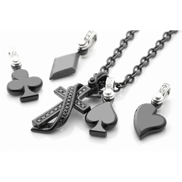 PUERTA DEL SOL トランプ クラブ フラット ペンダント(チェーンなし) ブラック シルバー950 チタンコーティング ユニセックス シルバーアクセサリー 爆買_4