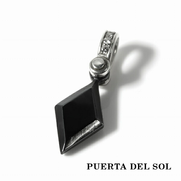 PUERTA DEL SOL トランプ スペード フラット ペンダント(チェーンなし) ブラック シルバー950 チタンコーティング ユニセックス シルバーアクセサリー 爆買