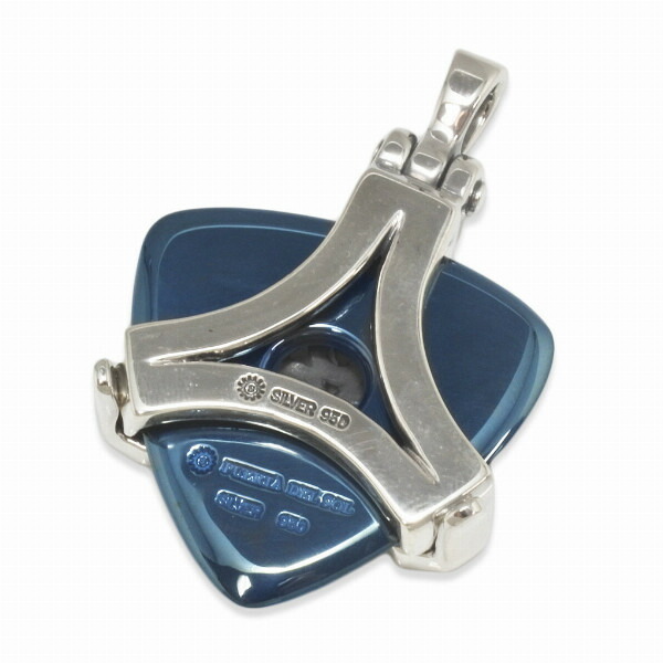 PUERTA DEL SOL ギターピックネックレス ネイビー シルバー プエルタ