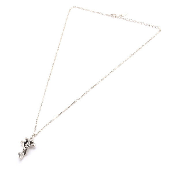 PUERTA DEL SOL ダイヤモンド ミニマム クロス スネーク コンビ ネックレス(チェーン付き) シルバー950 ユニセックス シルバーアクセサリー 銀 SV950 爆買の画像