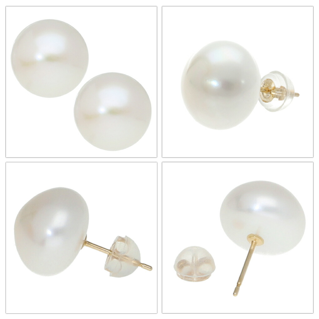 Irise coffret K10 ゴールド 大粒 バロックパール ピアス 2P 両耳用