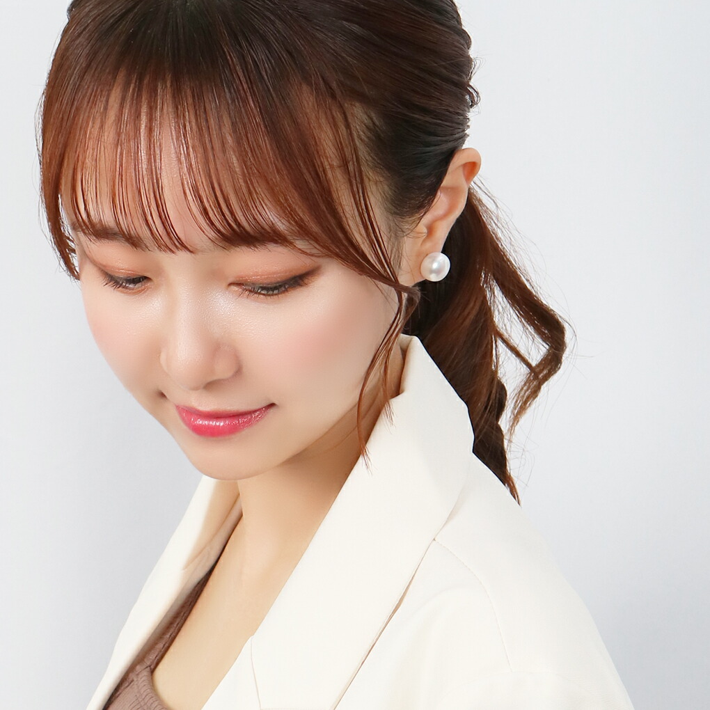 Irise coffret K10 ゴールド 大粒 バロックパール イヤリング 10金
