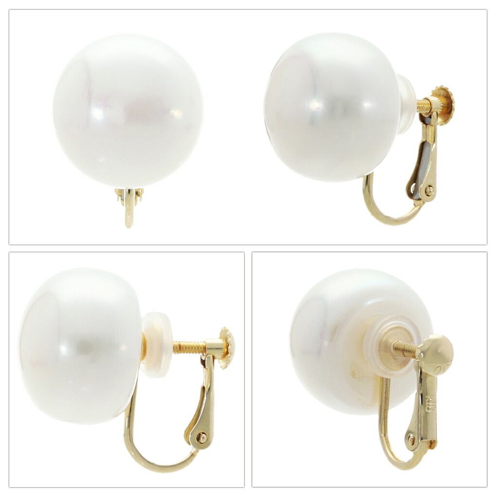 希少★大玉★バロックパール&14金WGイヤリング セット 本真珠 46cm Irise coffret K10 ゴールド 大粒 バロックパール イヤリング 10金