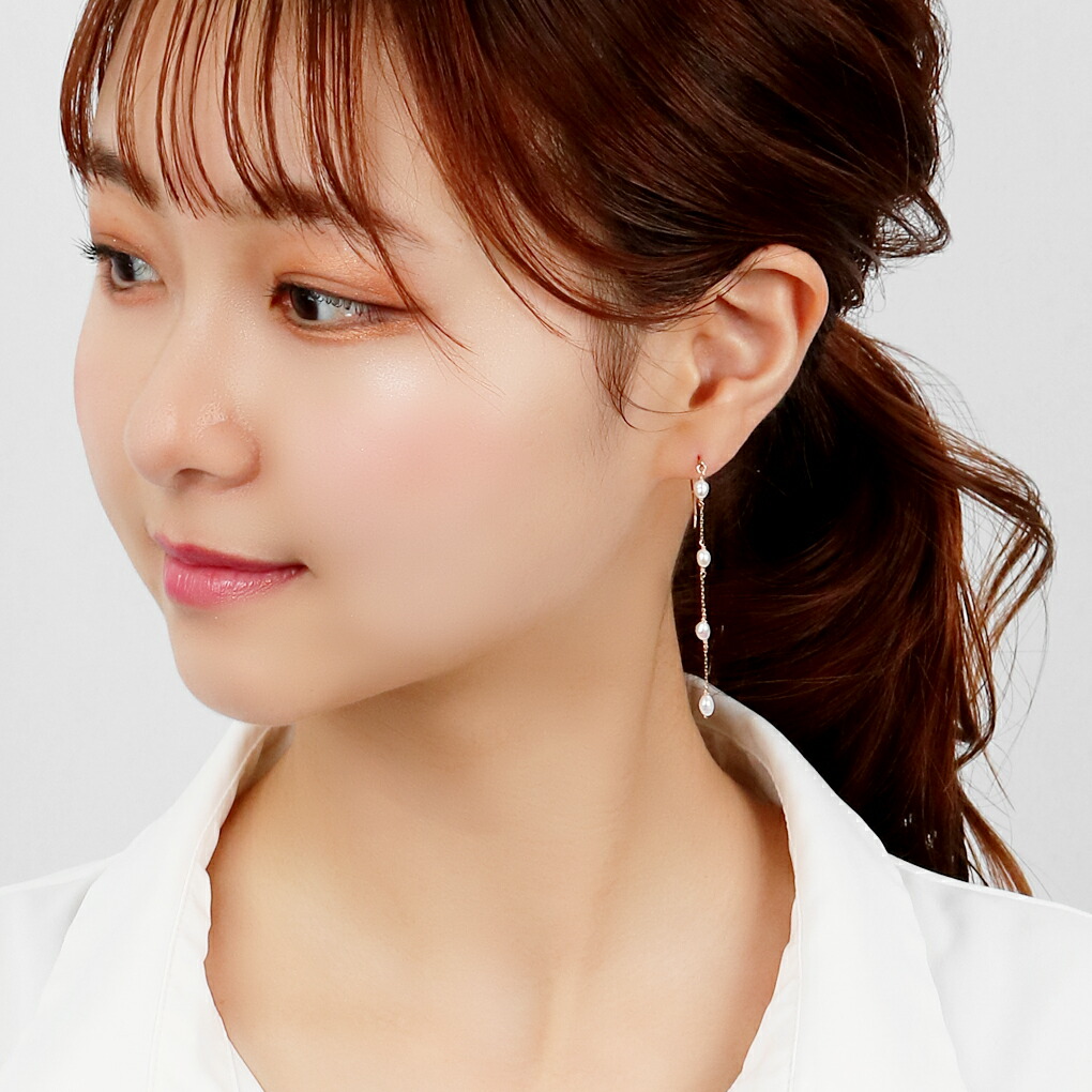 Irise coffret K10 ゴールド バロックパール ロングピアス ピアス 2P