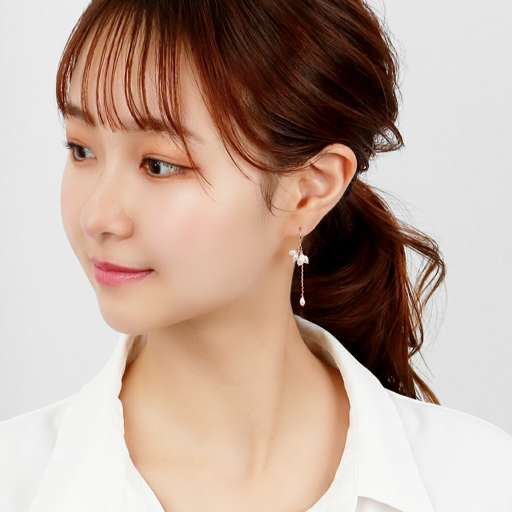 Irise coffret K10 ゴールド バロックパール ロングピアス ピアス 2P