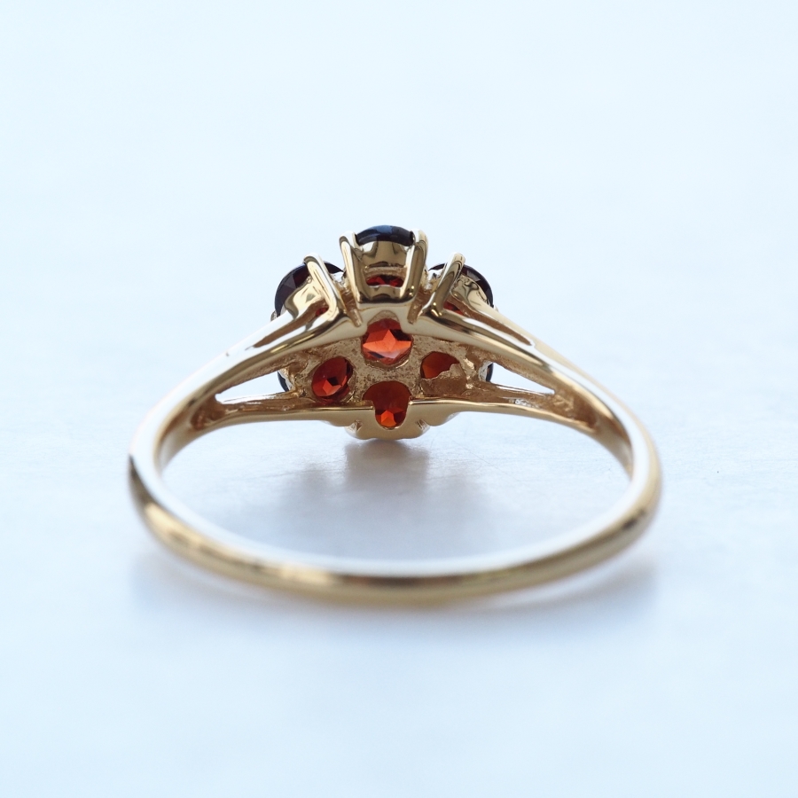 ROKUZAN ガーネット リング 指輪 11〜17号 シルバー925 ゴールドプレー