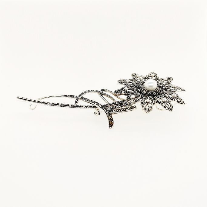 ROKUZAN 淡水パール シードパール 一輪の花 ブローチ ペンダントトップ (チェーンなし) ネックレス ペンダント トップ ヘッド シルバー925 爆買_1