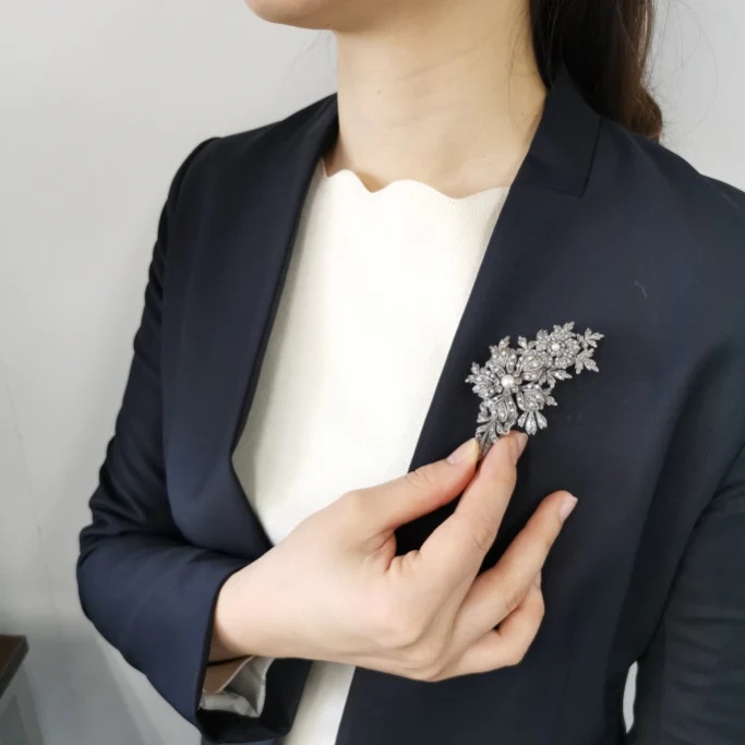 ROKUZAN パール マルカジット イングリッシュローズ ブローチ ペンダントトップ (チェーンなし) ネックレス ペンダント トップ ヘッド シルバー925 爆買の画像
