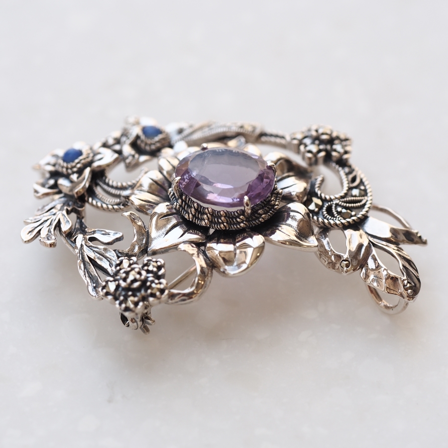 ロクザン SILVER925 アメジスト パール ペンダント ブローチ ロクザン SILVER925 アメジスト パール ペンダント ブローチ 楽天市場