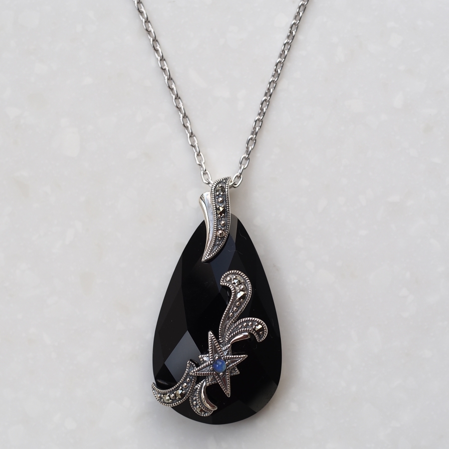 ROKUZAN オニキス オパール ペンダント ペンダントトップ (チェーン