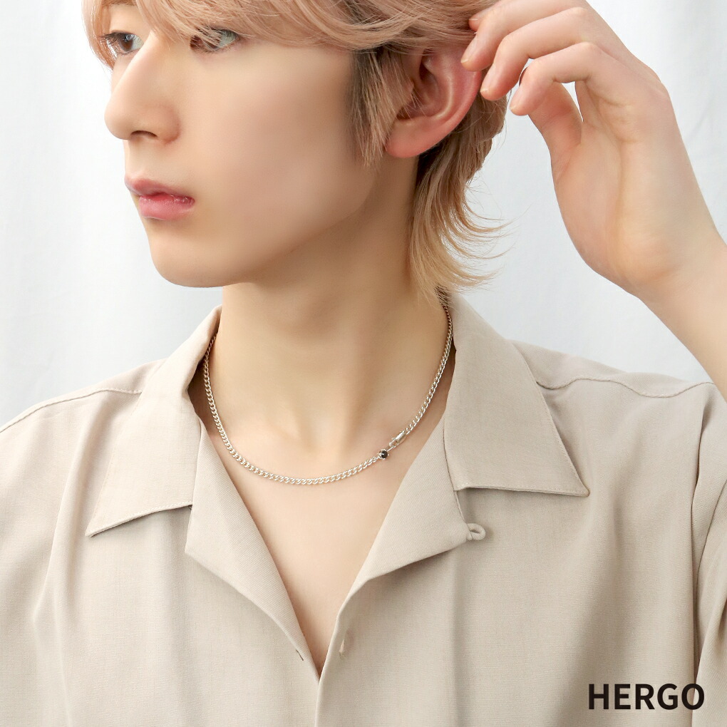 HERGO 一粒石 喜平チェーン ネックレス ペンダント シルバー 925 