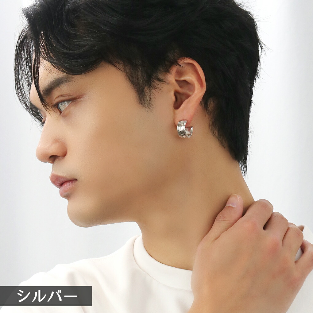 HERGO 六角ナット ピアス 1P 片耳用 シルバー 925 ホワイト 白 銀