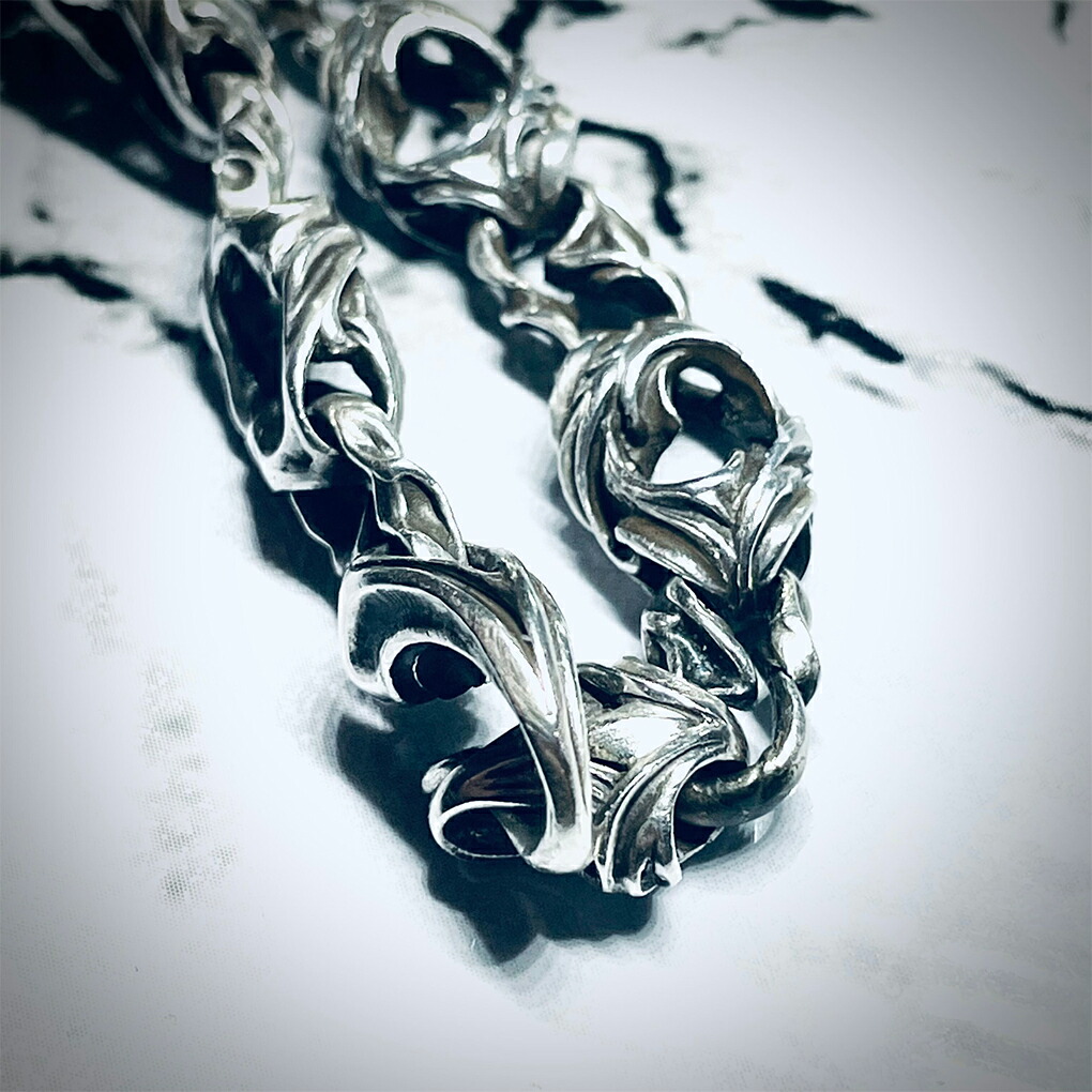 Revellia Ariadne ブレスレット シルバー チェーンブレスレット アート 造形 芸術 現代 美術 曲線 メンズブレスレット ブレス メンズ 男性 彼氏 夫 爆買の画像