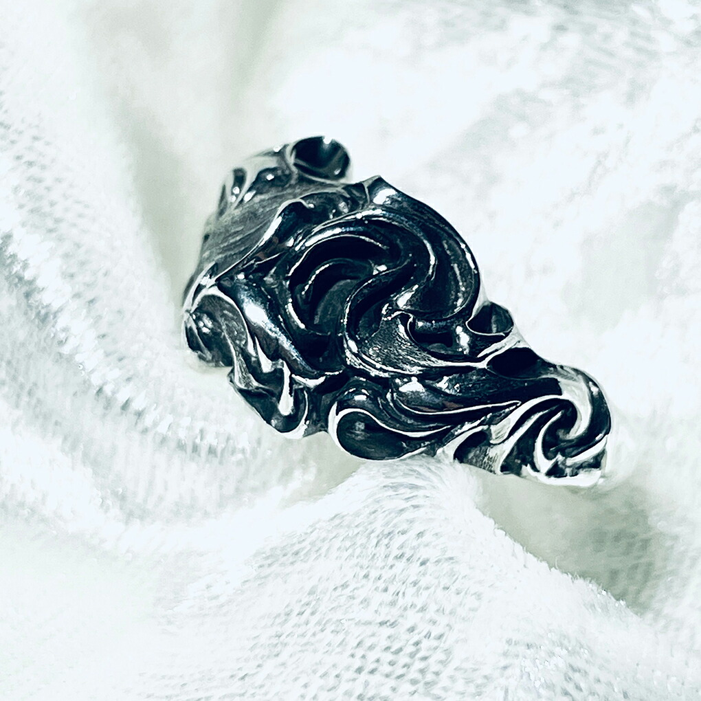 Revellia Flamme リング 指輪 6〜17号 シルバー 925 炎 火 曲線 模様 アート 造形 芸術 現代 美術 シルバーリング メンズ レディース 男性 女性 彼氏 爆買の画像