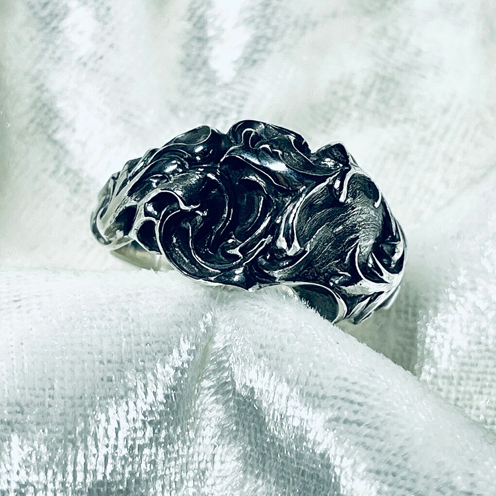 Revellia Flamme リング 指輪 6〜17号 シルバー 925 炎 火 曲線 模様 アート 造形 芸術 現代 美術 シルバーリング メンズ レディース 男性 女性 彼氏 爆買の画像