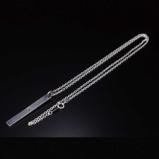 龍頭 幅3mm 菊紋プレート ネックレス チェーン付き ペンダント メンズ シルバー シルバーネックレス メンズネックレス 花 シルバー950 男性 彼氏 |  | 07