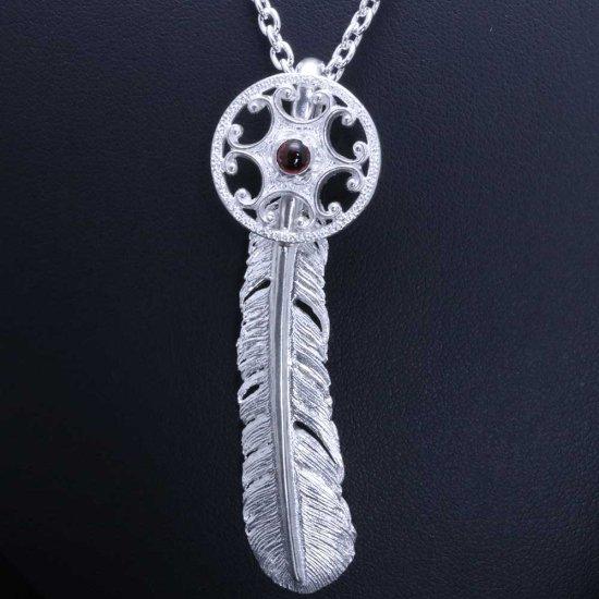 龍頭 屈輪文八咫烏フェザーペンダントトップ 乱 白仕上げ ペンダント メンズ シルバー シルバーネックレス メンズネックレス 天然石 シルバー925 爆買_9