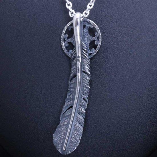 龍頭 屈輪文八咫烏フェザーペンダントトップ 乱 燻し仕上げ ペンダント メンズ シルバー シルバーネックレス メンズネックレス 天然石 シルバー925 爆買_11