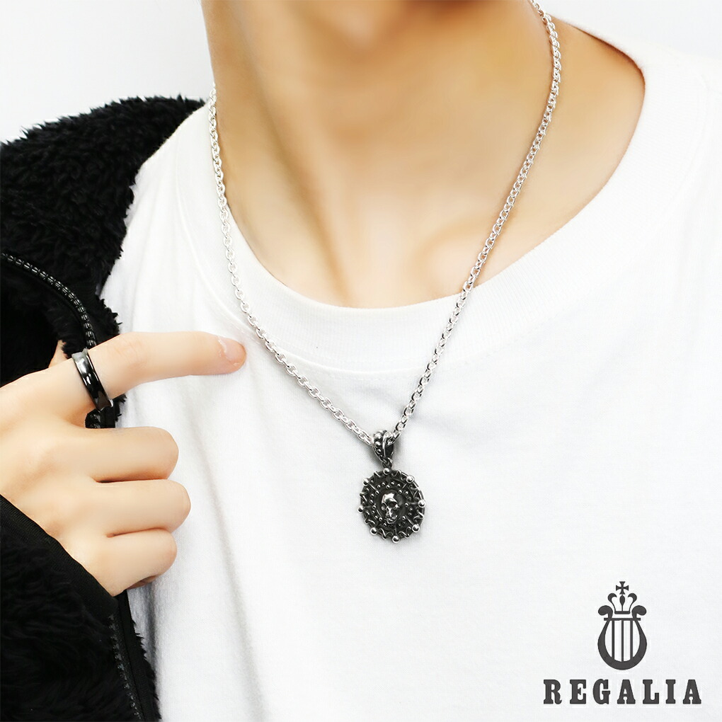 REGALIA ラテン スカル メダル シルバー ネックレス ペンダント