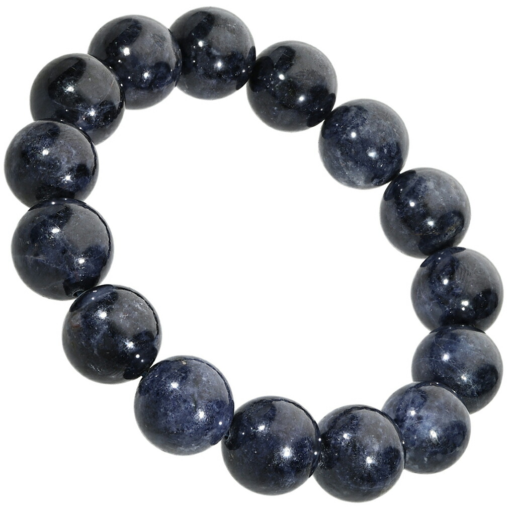 サファイア ブレスレット 大玉 14.2mm 19cm メンズ L レディース LL