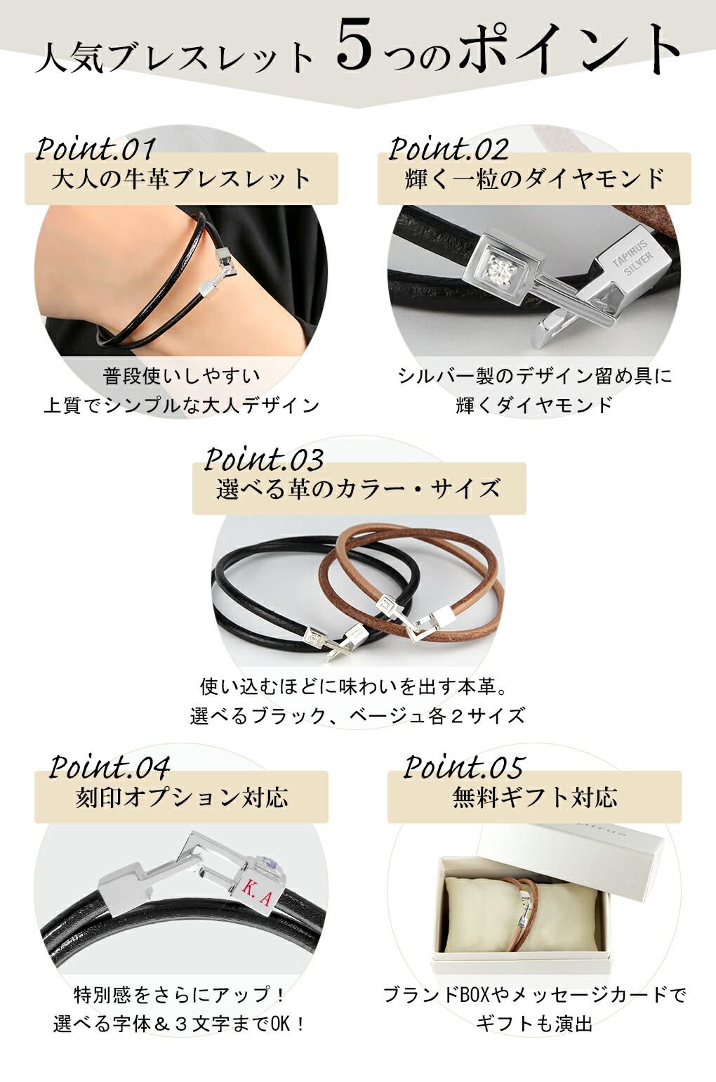 新品　シルバー925＆編み込みレザーブレスレット LB1-03茶　内周180mm GUCCI グッチ 編み込み レザー ブレスレット シルバー系