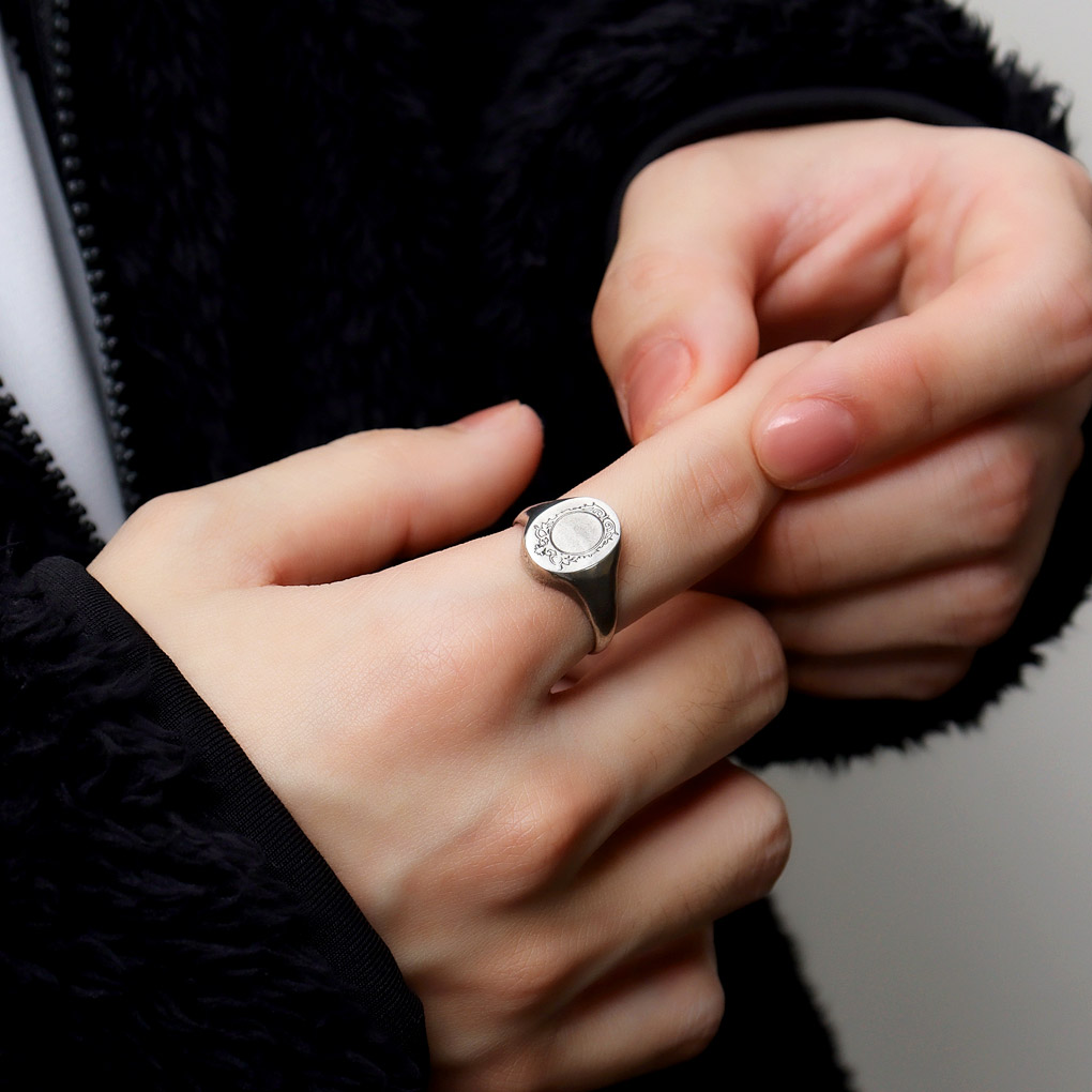 THEFT（セフト） エンブレム 印台 リング 指輪 11〜19号 メンズリング