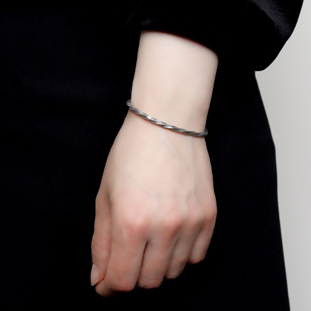 Tiffany&Co. ツイストバングル 925/750 約6.2g VINTAGE TIFFANY&Co