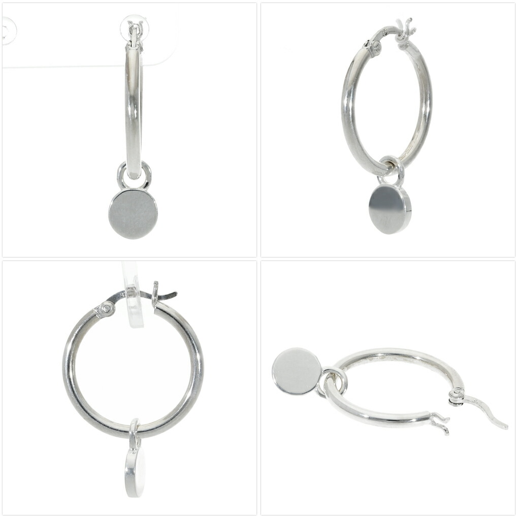 SAINTS（セインツ） 揺れる チャーム フープピアス 1P 片耳用 シルバー