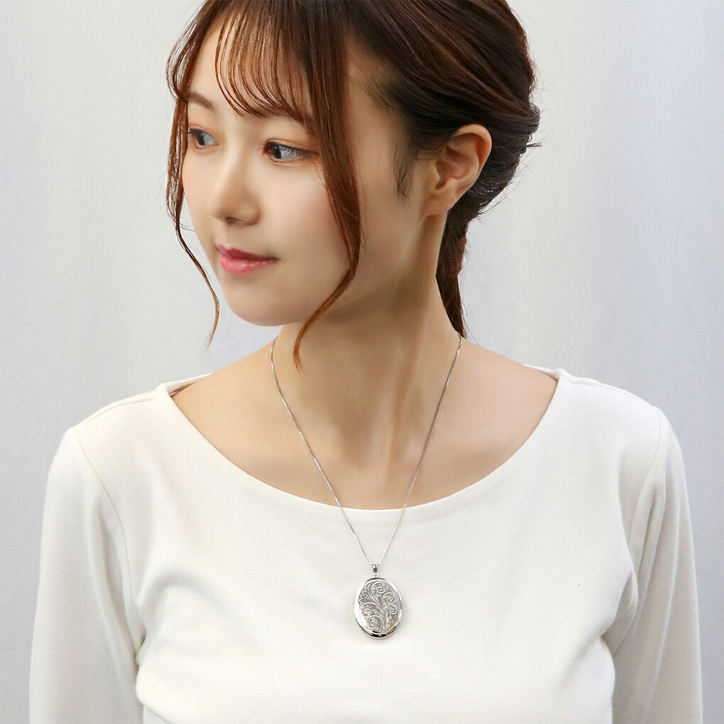 アラベスク ロケット ネックレス ペンダント ペンダントトップ ペンダントチャーム シルバー ロケットペンダント 刻印 刻印可 刻印対応