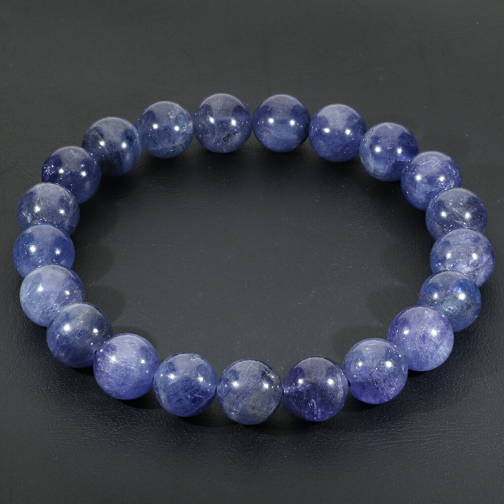 タンザナイト ブレスレット 9mm 18cm メンズM レディースL サイズ